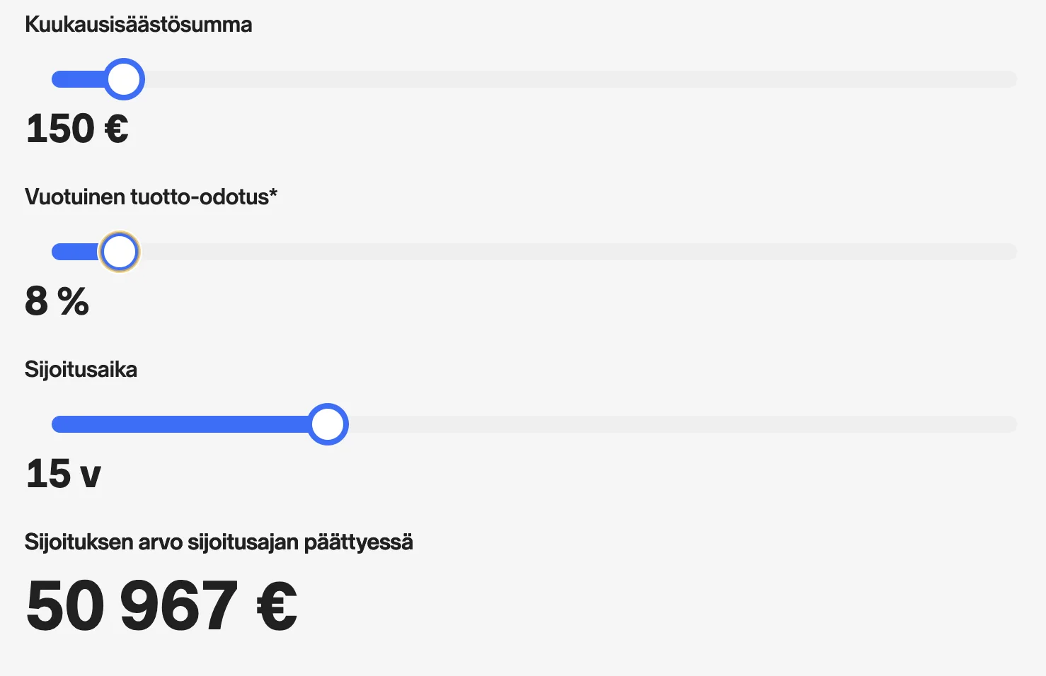 Paljonko Nordnetin käyttäjät kuukausisäästävät?